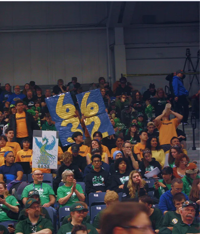 Northview Robotics team members cheering